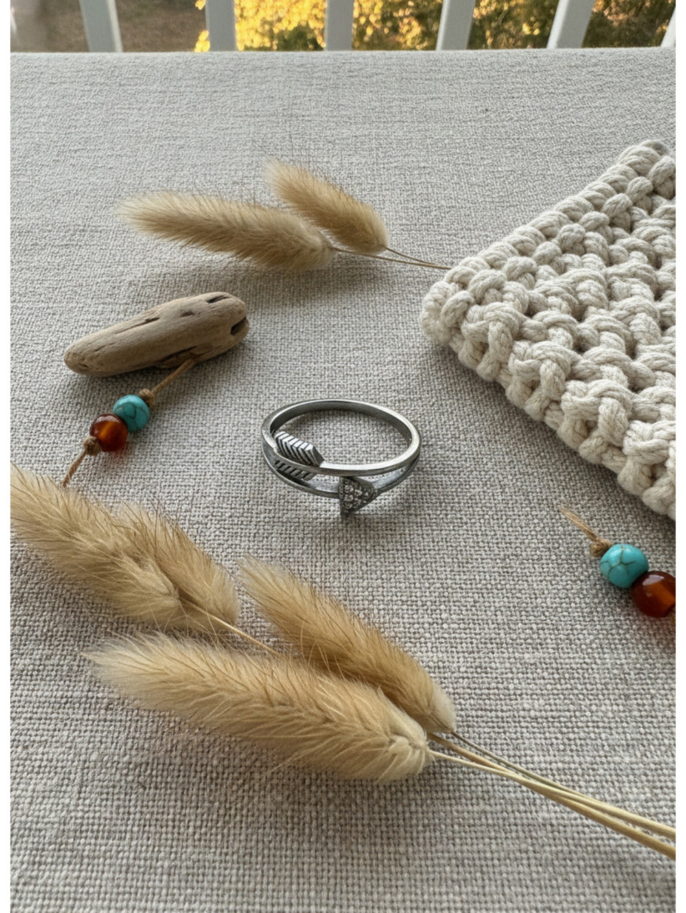 Sterling Silver Arrow Ring with Diamond-Studded Arrowhead, Adjustable Open Band